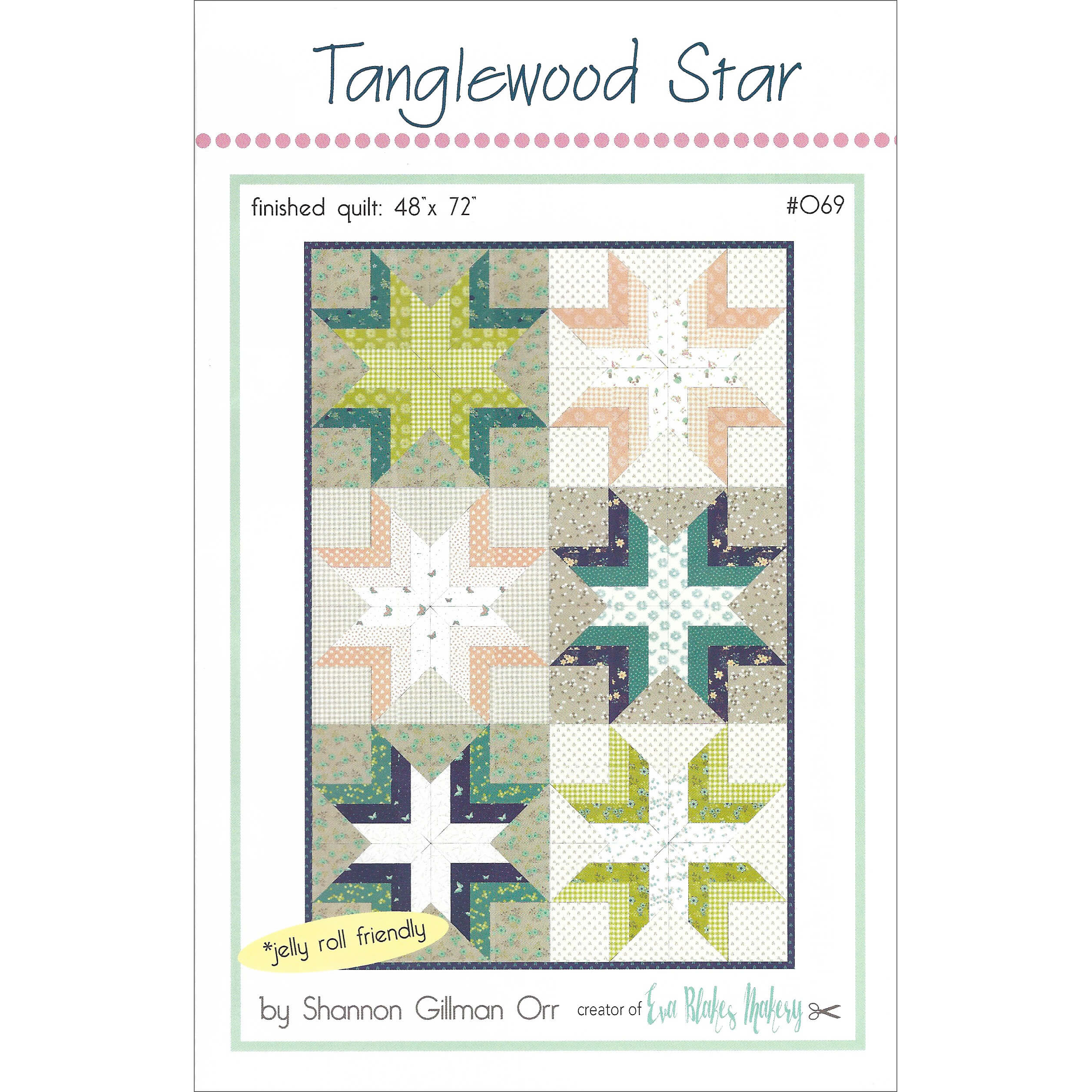 Tanglewood Star Quilt Pattern by Eva Blakes Makery